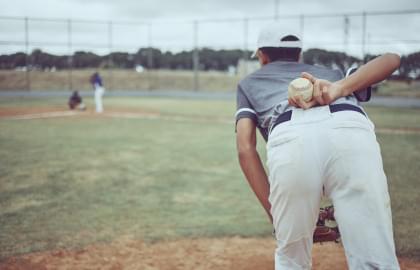 A pitcher ready to throw