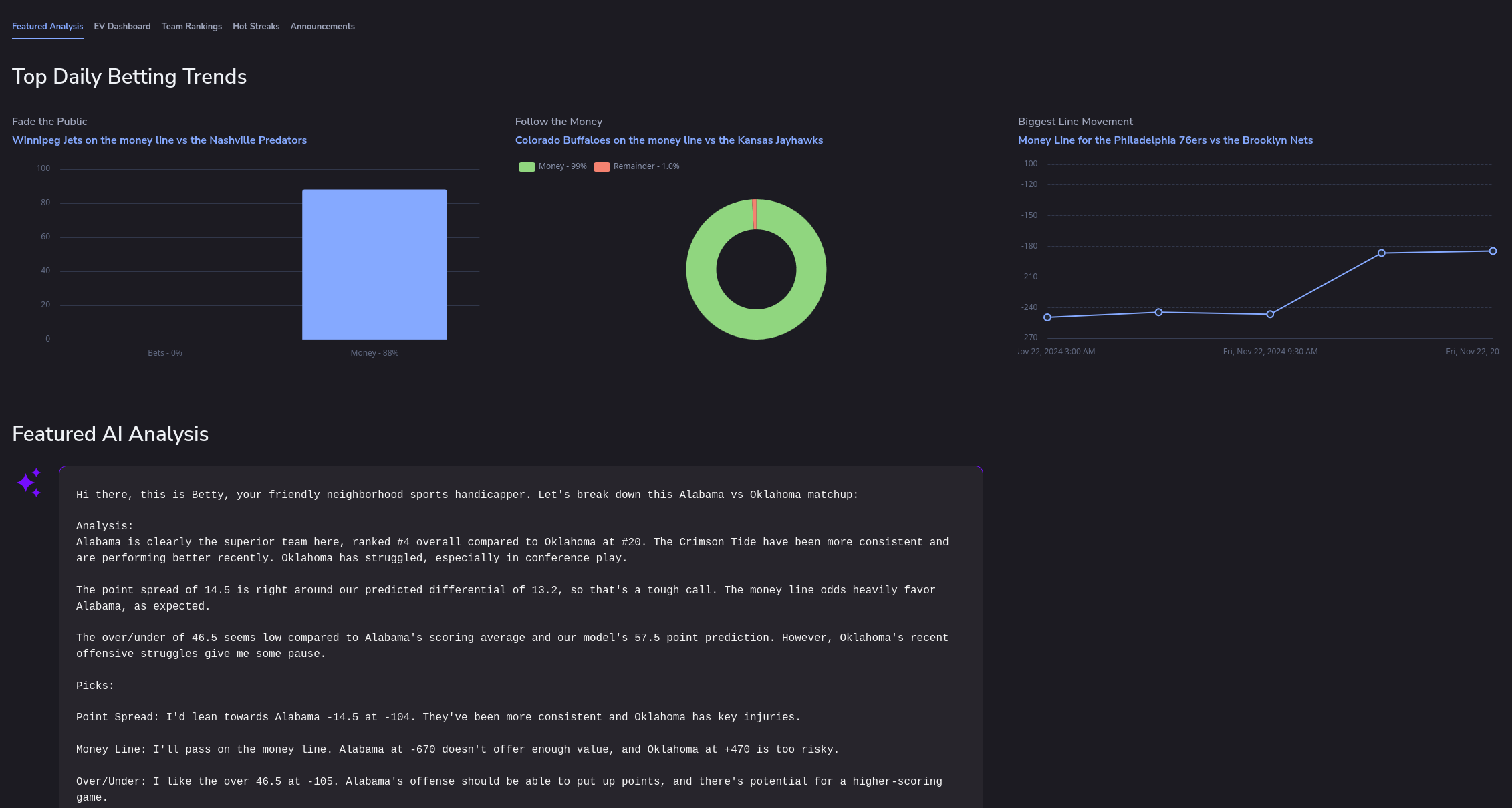 Cappers dark theme screenshot